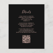 Papier Budget Black Rose Or Rose Gold Glitter QR Code Mar (Dos)
