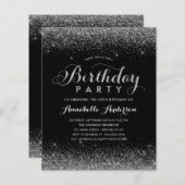 Papier Budget Black Silver Grey Parties scintillant N'imp (Devant / Derrière)