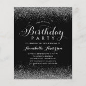 Papier Budget Black Silver Grey Parties scintillant N'imp (Devant)
