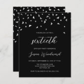 Papier Budget Black Silver Script 60e anniversaire Invita (Devant / Derrière)