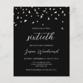Papier Budget Black Silver Script 60e anniversaire Invita (Devant)