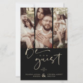 Papier Budget Black tendance Collage Mariage 3 Photos (Devant)