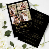 Papier Budget Black Trendy Collage 4 Photos Fancy Script