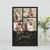 Papier Budget Black Trendy Collage 4 Photos Luxury Script (Debout devant)