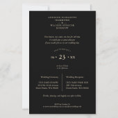Papier Budget Black Trendy Collage Wedding (Dos)