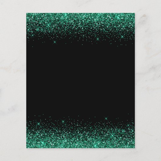 Papier Budget Black Turquoise Green Parties scintillant N (Dos)