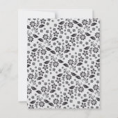 Papier Budget Black White Floral 2 Photos Collage tendanc (Dos)