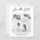 Papier Budget Black White Floral 2 Photos Collage tendanc (Devant)