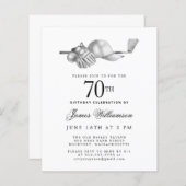 Papier Budget Black White Golf 70e anniversaire Invitatio (Devant / Derrière)