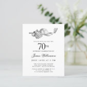 Papier Budget Black White Golf 70e anniversaire Invitatio (Debout devant)