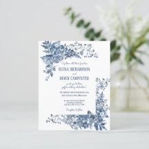 Budget Blanc Bleu Fleur sauvage Oiseau Floral Mari
