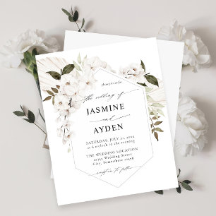 Papier Budget Blanc Boho Floral Mariage