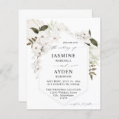 Papier Budget Blanc Boho Floral Mariage V2 LN (Devant / Derrière)