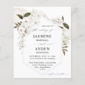 Papier Budget Blanc Boho Floral Mariage V2 LN (Devant)