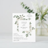 Papier Budget blanc doux Floral & Mariage Eucalyptus (Debout devant)