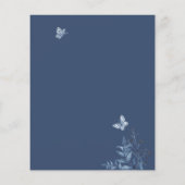Papier Budget Blanc Dusty Blue Fleur sauvage Floral Maria (Dos)