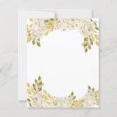 Papier BUDGET Blanc Floral Princesse Or Arc Quinceanera (Dos)