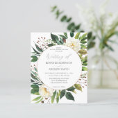 Papier Budget Blanc Floral & Verdure 2 Mariage (Debout devant)