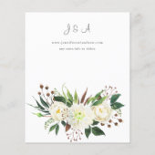 Papier Budget Blanc Floral & Verdure 2 Mariage (Dos)