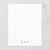 Papier Budget Blanc Floral & verdure Enregistrer la date (Dos)