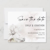 Papier Budget Blanc Florals Mariage QR Code Enregistrer l (Devant)