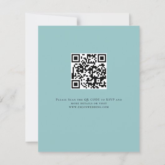 Papier Budget Blanc Florals QR Code Mariage Soirée (Dos)