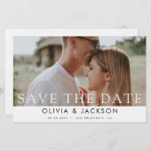 Papier Budget blanc Lettré Enregistrer la photo Date (Devant / Derrière)