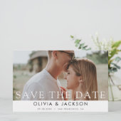 Papier Budget blanc Lettré Enregistrer la photo Date (Debout devant)