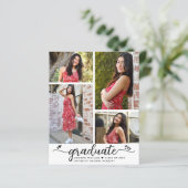 Papier Budget Blanc Noir Grad 4 - Invitation Script photo (Debout devant)