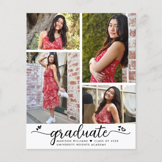 Papier Budget Blanc Noir Grad 4 - Invitation Script photo (Devant)