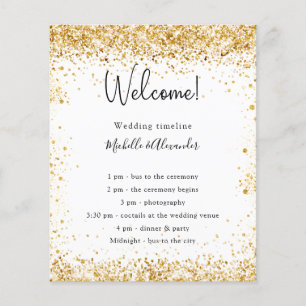 Papier Budget blanc or parties scintillant détails du pro
