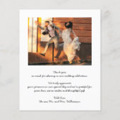 Papier Budget Blanc Texte Mariage Photo Merci Note (Dos)