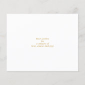 Papier Budget Blessed Holidays Gold Script Typographie (Dos)