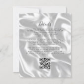 Papier Budget Bleu Bébé Argent Agate Soie QR Code Mariage (Dos)
