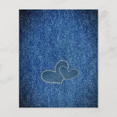 Papier Budget bleu bleu denim invitation tournesol (Dos)