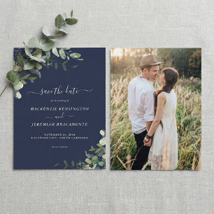 Papier Budget Bleu de Nuit Eucalyptus Photo Enregistrer l