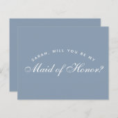 Papier Budget bleu Dusty Proposition d'honneur (Devant / Derrière)