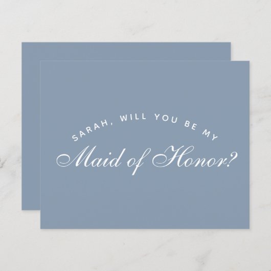 Papier Budget bleu Dusty Proposition d'honneur (Devant / Derrière)