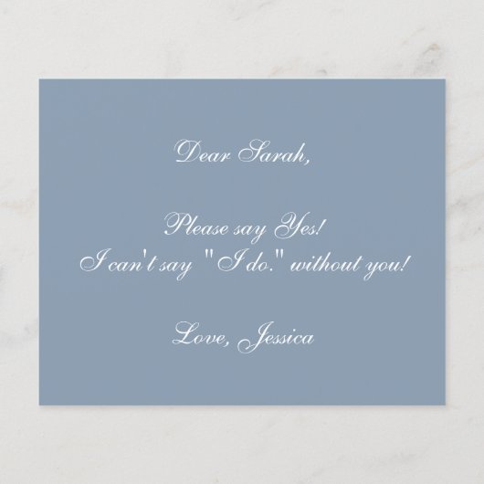 Papier Budget bleu Dusty Proposition d'honneur (Dos)