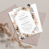 Papier Budget bleu et beige Boho Mariage Floral V2 LN
