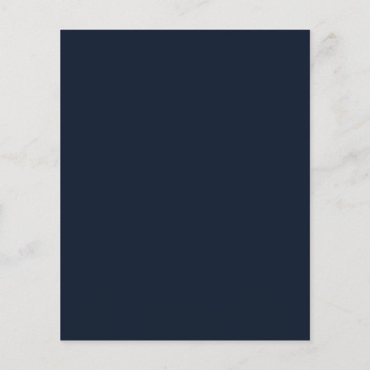 Papier BUDGET Bleu foncé, or Peinture Mariage Invitation (Dos)