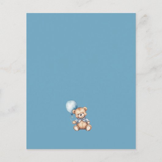 Papier BUDGET Bleu On Attend Avec Impatience Garçon Baby  (Dos)