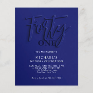 Papier BUDGET Bleu Script Quarante 40e anniversaire adult