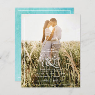 Papier Budget BLIZZARD BLUE Watercolor Plage Mariage