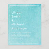 Papier Budget BLIZZARD BLUE Watercolor Plage Mariage (Devant)