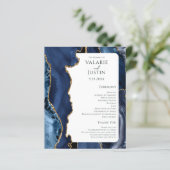 Papier Budget Blue Agate Gold Parties scintillant Wedding (Debout devant)