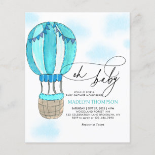 Papier BUDGET Blue Air Ballographie Oh Baby shower