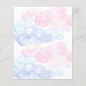 Papier Budget Blue And Pink Genre Reveillez Invitation (Dos)