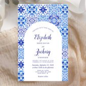 Papier Budget Blue Arch Portugais Carrelage Mariage Invit