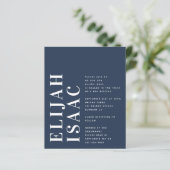 Papier Budget Blue Bah Mitzvah Invitation (Debout devant)